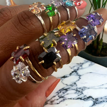 Load image into Gallery viewer, Radiant cut Ring in 14k gold filled