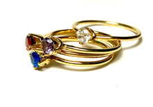 Load image into Gallery viewer, Birthstone Ring in Gold Vermeil