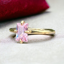 Load image into Gallery viewer, Pink Baguette Ring