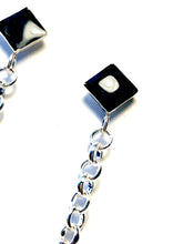 Load image into Gallery viewer, Dangling Diamonds with onyx black and diamond in sterling silver