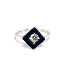 Load image into Gallery viewer, Diamond with Black Onyx Statement Ring