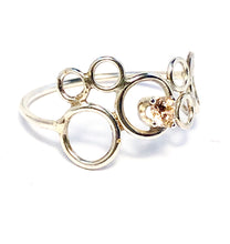 Load image into Gallery viewer, Eternity Circle Ring in silver and Peach Morganite