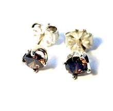 Load image into Gallery viewer, Chocolate studs Natural Brown Smoky Quartz