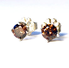 Load image into Gallery viewer, Chocolate studs Natural Brown Smoky Quartz