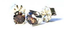 Load image into Gallery viewer, Chocolate studs Natural Brown Smoky Quartz