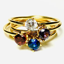 Load image into Gallery viewer, Birthstone Ring in Gold Vermeil