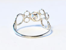 Load image into Gallery viewer, Eternity Circle Ring in silver and Peach Morganite