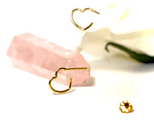 Load image into Gallery viewer, Heart hoop earrings