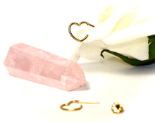 Load image into Gallery viewer, Heart hoop earrings