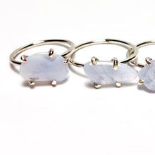 Load image into Gallery viewer, Blue lace agate ring in sterling silver