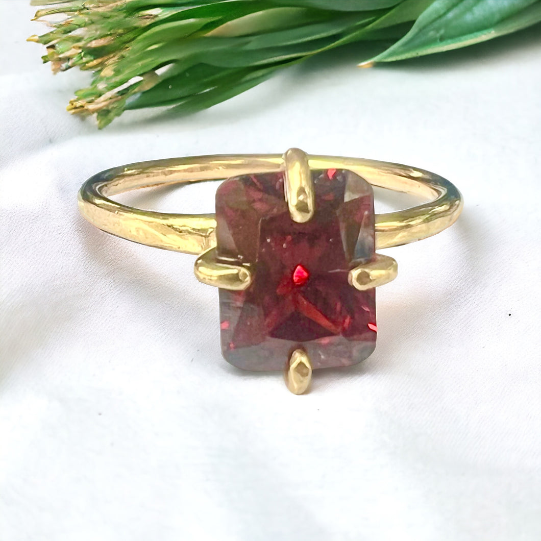 Radiant cut Ring in 14k gold filled