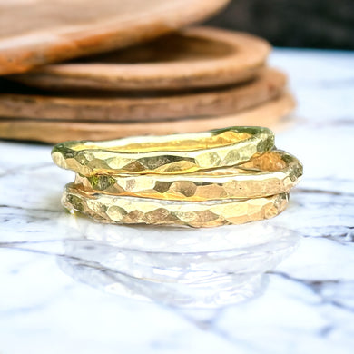 Texture Stacking Ring in Gold