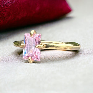 Pink Baguette Ring