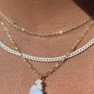 White and gold necklace