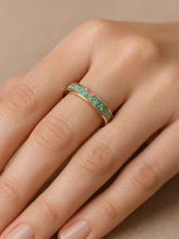 Load image into Gallery viewer, Personalized Opal Inlay Ring, Sterling Silver or Gold