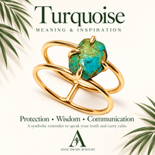 Load image into Gallery viewer, Turquoise double band ring
