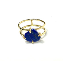 Load image into Gallery viewer, Lapis lazuli Double Band Ring