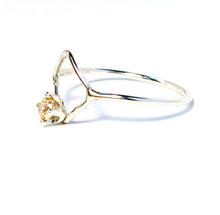 Load image into Gallery viewer, Petite Diamond shape ring with Morganite or Onyx Statement ring