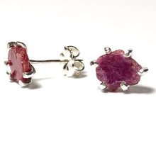Load image into Gallery viewer, Ruby gemstone earrings