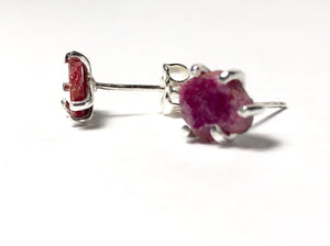 Ruby gemstone earrings