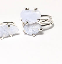 Load image into Gallery viewer, Blue lace agate ring in sterling silver