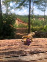 Load image into Gallery viewer, Amethyst Double Band Ring
