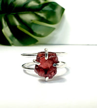 Load image into Gallery viewer, Garnet Double Band Ring