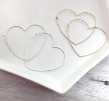 Load image into Gallery viewer, Heart hoops -Large